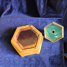 Load image into Gallery viewer, Vintage Chinese Cloisonne Lidded Jar with Wooden Base 42507
