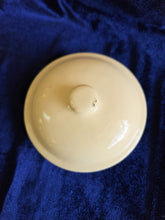 Load image into Gallery viewer, Cream Enamelware Teapot with Green Rim 023
