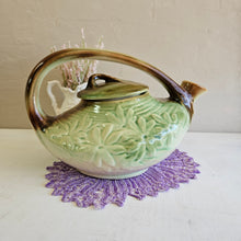 Load image into Gallery viewer, McCoy Daisy MCM Green and Brown Teapot #42507

