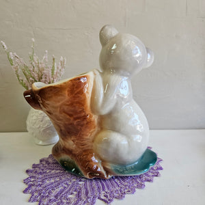 Royal Copley Bear Cub Planter #2359