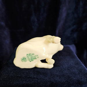Small Belleek Ireland Pig Figurine #023
