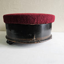 Load image into Gallery viewer, Antique Upholstered Footstool with Lift-Top Storage #42508
