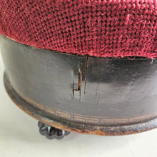 Load image into Gallery viewer, Antique Upholstered Footstool with Lift-Top Storage #42508
