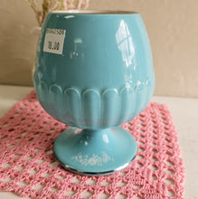 Load image into Gallery viewer, Royal Winton Grimwades Turquoise Floral Footed Vase #42508
