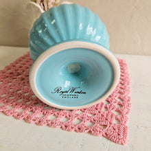 Load image into Gallery viewer, Royal Winton Grimwades Turquoise Floral Footed Vase #42508
