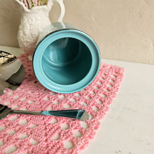 Load image into Gallery viewer, Staffordshire Midwinter Jam Pot Turquoise Floral #42508
