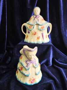 “Little Old Lady” Wood’s Sugar and Creamer Set #42508