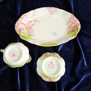 Royal Albert Blossom Time Cream, Sugar & Tray 42507
