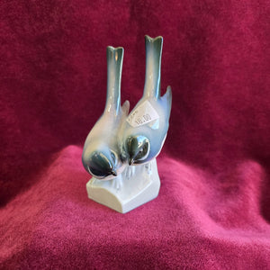 Zsolnay Two Blue Finches Figurine 2246