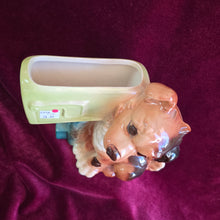 Load image into Gallery viewer, Royal Copley Dog w/ Mailbox Ceramic Planter 23 56
