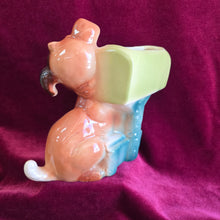 Load image into Gallery viewer, Royal Copley Dog w/ Mailbox Ceramic Planter 23 56
