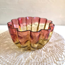 Load image into Gallery viewer, Amberina Glass Ruffled Dish 2434
