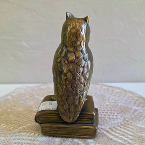 Vintage Brass Owl on Books 42510003