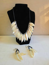 Load image into Gallery viewer, Mother of Pearl Shell Necklace and Earrings DP001
