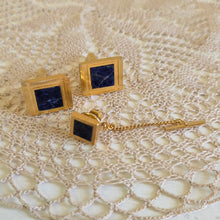 Load image into Gallery viewer, Blue Cufflinks &amp; Tie Tack Set 2540002
