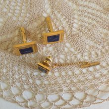 Load image into Gallery viewer, Blue Cufflinks &amp; Tie Tack Set 2540002
