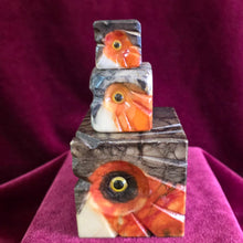 Load image into Gallery viewer, Set of 3 Square Alabaster Owl Carvings 42510020
