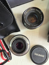 Load image into Gallery viewer, Pentax ME Super 35MM Film Camera Bundle w/ Lenses &amp; Flash 42510

