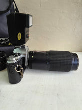 Load image into Gallery viewer, Pentax ME Super 35MM Film Camera Bundle w/ Lenses &amp; Flash 42510
