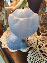 Load image into Gallery viewer, 1940s Blue Southern Belle Trinket Dish Boudoir Lamp 42510
