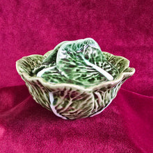 Load image into Gallery viewer, Bordallo Pinheiro Lidded Cabbage Leaf Sugar Jam Bowl 42510
