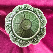 Load image into Gallery viewer, Bordallo Pinheiro Lidded Cabbage Leaf Sugar Jam Bowl 42510

