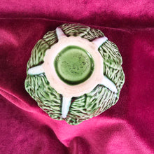Load image into Gallery viewer, Bordallo Pinheiro Lidded Cabbage Leaf Sugar Jam Bowl 42510
