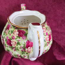 Load image into Gallery viewer, Royal Albert Old Country Roses Chintz Teapot 42509
