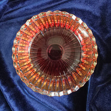 Load image into Gallery viewer, Jeannette Amberina Glass Swan Powder DIsh
