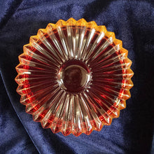 Load image into Gallery viewer, Jeannette Amberina Glass Swan Powder DIsh
