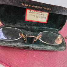 Load image into Gallery viewer, Antique Pince Nez Pinch Nose Reading Glasses. 42511
