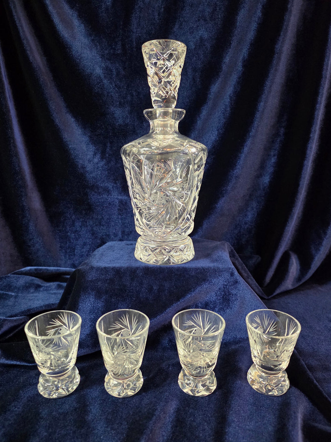 Small Cut Crystal Decanter & Glass Set 42510