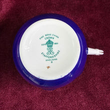 Load image into Gallery viewer, Cobalt Blue Crown Staffordshire Teacup 036
