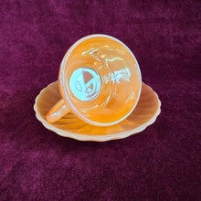 Load image into Gallery viewer, Fire King Peach Lusterware Cup &amp; Saucer 42510
