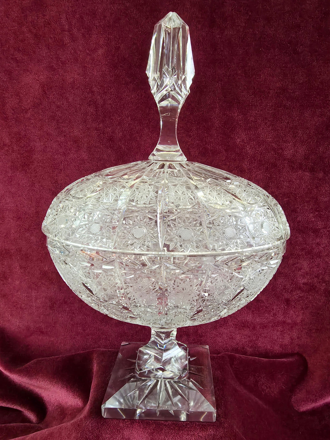 Brilliant Cut Crystal Lidded Candy Dish 020