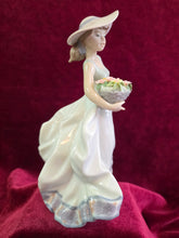 Load image into Gallery viewer, Lladro Carefree Girl with Basket of Flowers Figurine 036
