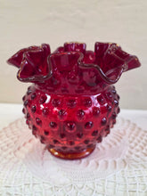 Load image into Gallery viewer, Fenton Red &amp; Amberina Hobnail Vase 036
