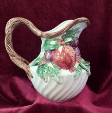 Load image into Gallery viewer, Fitz &amp; Floyd Winter Fruits Pitcher 2 &amp; 1/2 Quarts 42303

