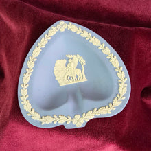 Load image into Gallery viewer, Wedgwood Blue Jasperware Heart shaped Ashtray Trinket dish 42510
