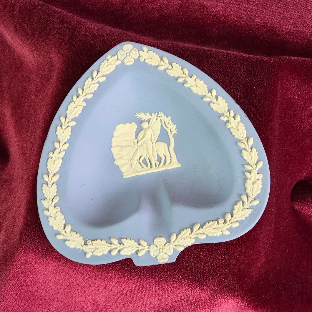 Wedgwood Blue Jasperware Heart shaped Ashtray Trinket dish 42510