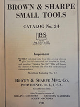 Load image into Gallery viewer, Brown &amp; Sharpe Small Tools Catalogue No 34 42507
