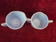 Load image into Gallery viewer, Jeannette Glass Delphite Blue Cherry Blossom Cream &amp; Sugar 42601
