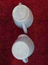 Load image into Gallery viewer, Jeannette Glass Delphite Blue Cherry Blossom Cream &amp; Sugar 42601
