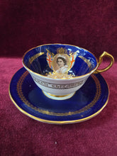Load image into Gallery viewer, Coblat Blue Aynsley Queen Elizabeth Teacup 42601
