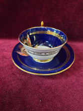 Load image into Gallery viewer, Coblat Blue Aynsley Queen Elizabeth Teacup 42601

