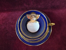 Load image into Gallery viewer, Coblat Blue Aynsley Queen Elizabeth Teacup 42601
