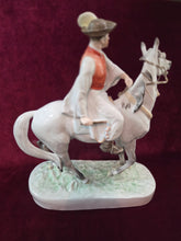 Load image into Gallery viewer, Large Herend Hungary Porcelain Sculpture Csikos Man on Horseback 043
