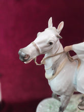 Load image into Gallery viewer, Large Herend Hungary Porcelain Sculpture Csikos Man on Horseback 043
