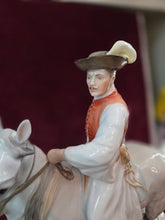 Load image into Gallery viewer, Large Herend Hungary Porcelain Sculpture Csikos Man on Horseback 043
