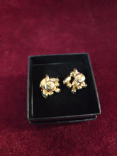 Load image into Gallery viewer, Sherman Orange Rhinestone Twist On Earrings WC
